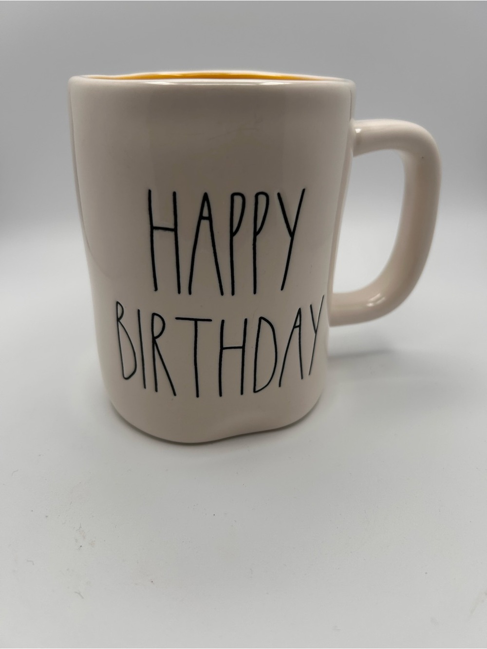 Rae Dunn White 'HAPPY BIRTHDAY' Ceramic Mug